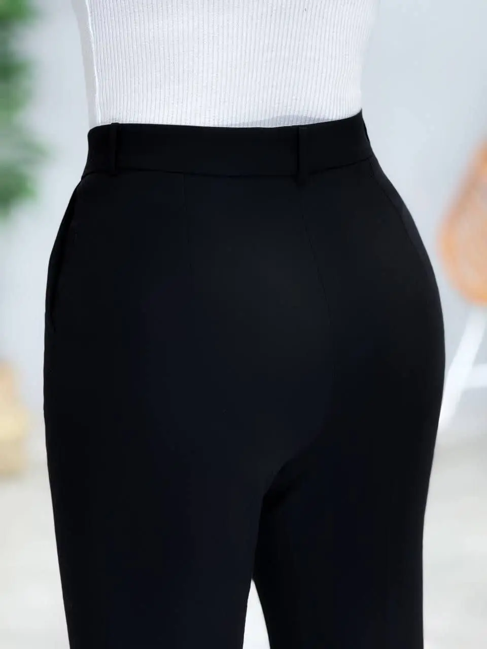 3410-شلوار بوت کات ترک مشکی